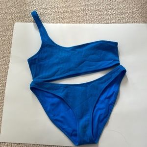 size small blue triangl bikini